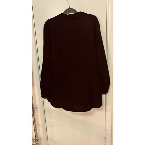 Jones New York Black Half Zip Blouse Womens SZ XL - Picture 8 of 11